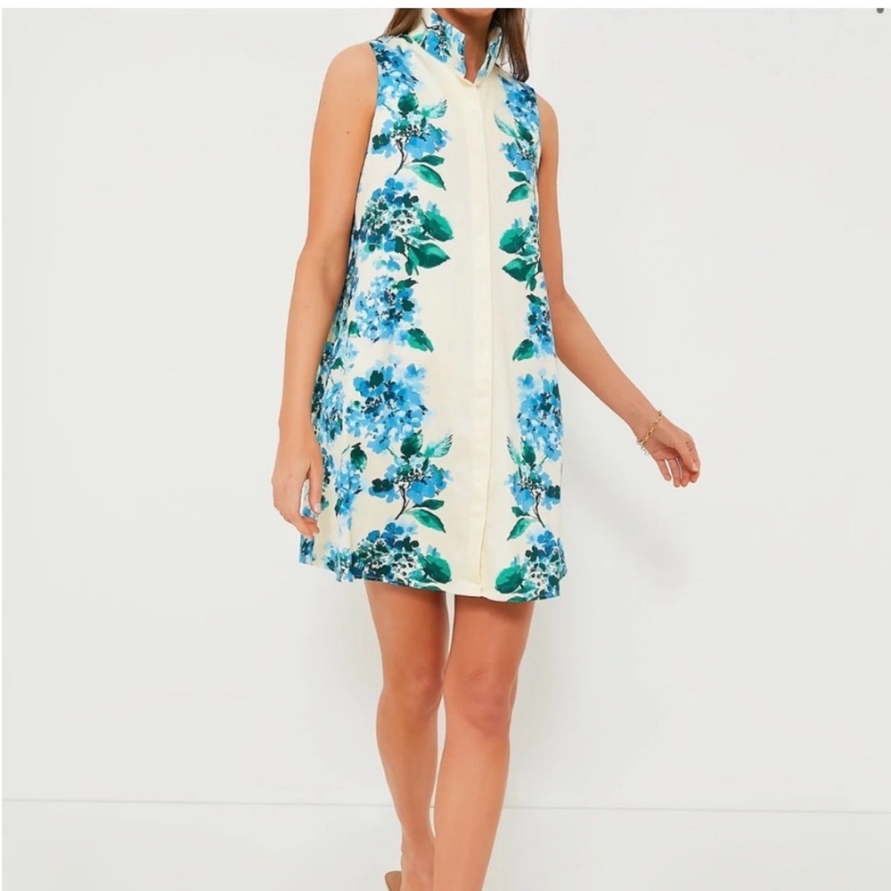 Tuckernuck Charlie dress in waters edge hydrangea size M